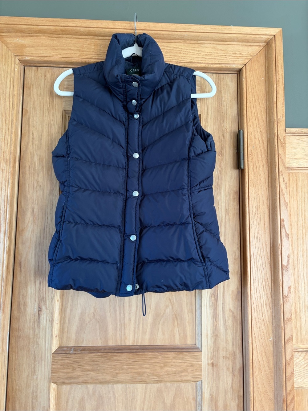 J. Crew womens Size M Navy Quilted Puffer Vest